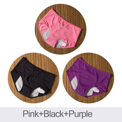 3pcs/Set Leak Proof Menstrual Panties Women Period Underwear Sexy Pants Incontinence Underwear Cotton Briefs Dropshipping