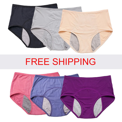 1Pc Leak Proof Menstrual Period Panties Women Underwear Physiological Pants Cotton Seamless Briefs High Waist Female Freeshiping