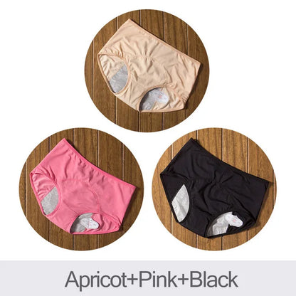 3pcs/Set Leak Proof Menstrual Panties Women Period Underwear Sexy Pants Incontinence Underwear Cotton Briefs Dropshipping