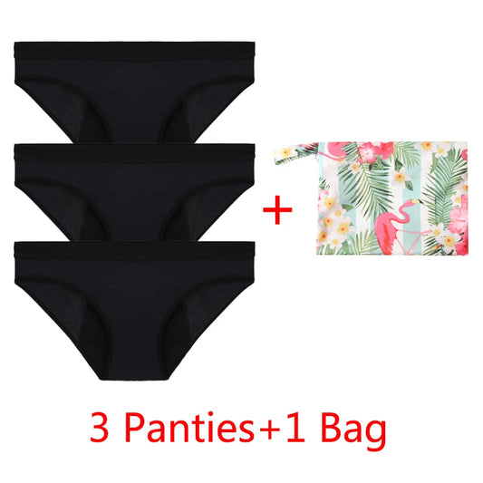 Brief Panties Absorbent Panty Mid Waist Bamboo Fiber 4 Layers Maternity Postpartum Underwear Super Soft Women Menstrual Panties