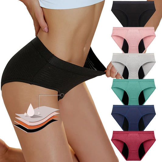 Cotton Menstrual Period Panties Plus Size Women Heavy Flow Absorbency Leakproof Underwear Female Incontinence Lingerie for Women