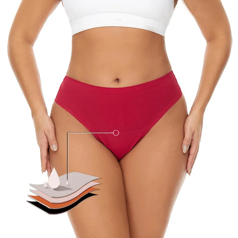 1Pcs Menstrual Panties for Women New Breathable Fast Absorbent Underwear 4Layers Leak Proof Briefs Lingerie Period Underpants