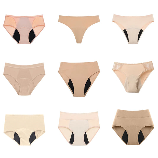 1pc Menstrual Briefs For Women Period Cycle Underwear Bamboo Cotton Panties 4-Layer Absorbent Leakproof Women Menstrual Panties