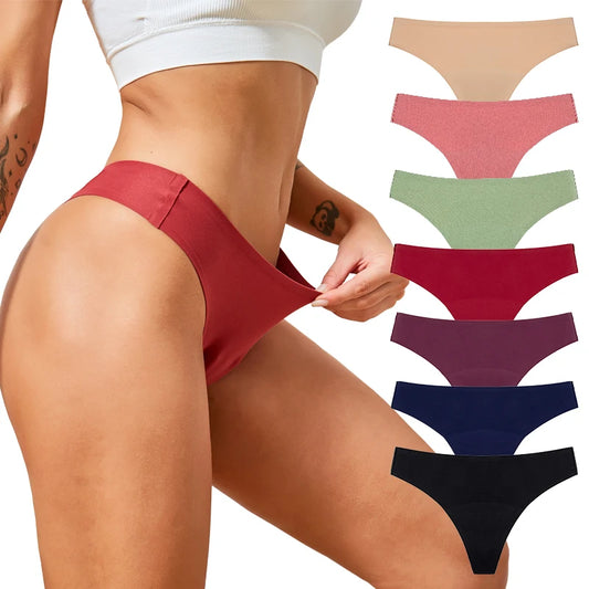 Seamless G-strings Menstrual Panties 4-Layer Leak Proof Sexy Bikinis Women's Underwear High-Cut Fast Absorption Period T-Backs